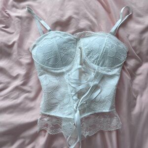 balletcore ribbon lace suspenders